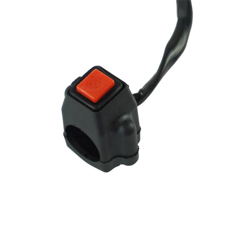 7/8" Motorcycle Power Ignition Start Switch Button With Square cannula Connector For Yamaha Honda Motorbike ATV Dit Bike