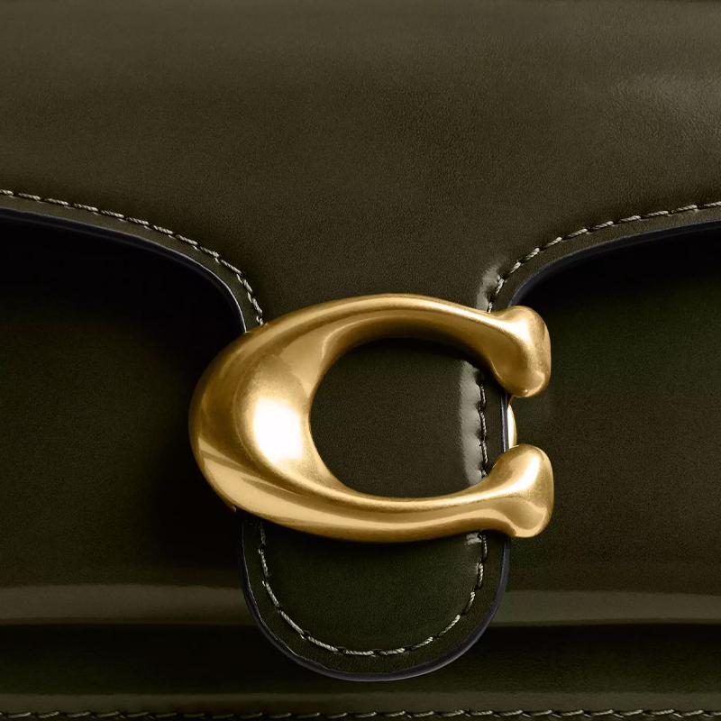 Coach Tabby 20 Metallbesatz Abnehmbarer Schultergurt Leder Schultertasche Kleine Damen Schultertasche Oliv CW632-B4OL