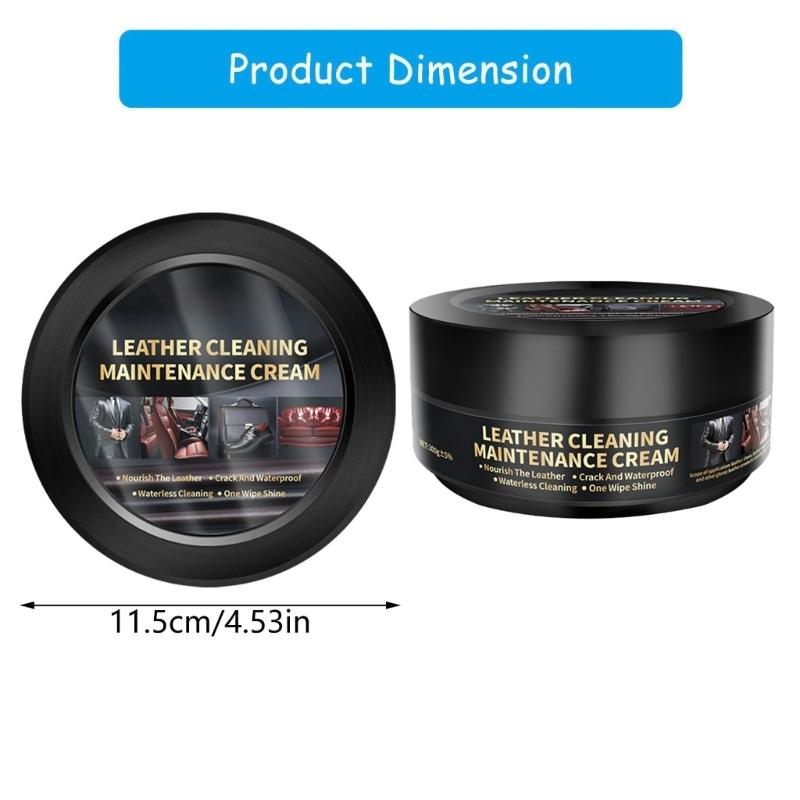 Leather Cleaning Balm Leather Clean Cream for Efficient Stain Removal & Shine Restoration for Various Leather Goods