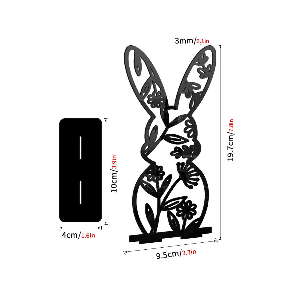 Easter Decorative Ornament Acrylic Bunny Eggs Easter Eggs Mirroor Tabletop Holiday Decoration Home Decor Christmas Ornament Bulk