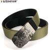 Youth Outdoor Sports Double-sided Color Nylon Belt Canvas Men Simple Rotating Automatic Buckle