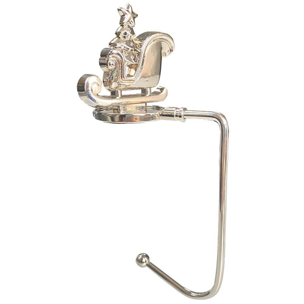 Christmas Fireplace Hooks for Hanging Stockings Metal No Glue Table Edge Hooks Decorative Quick Setup Holiday Home Decor Hooks