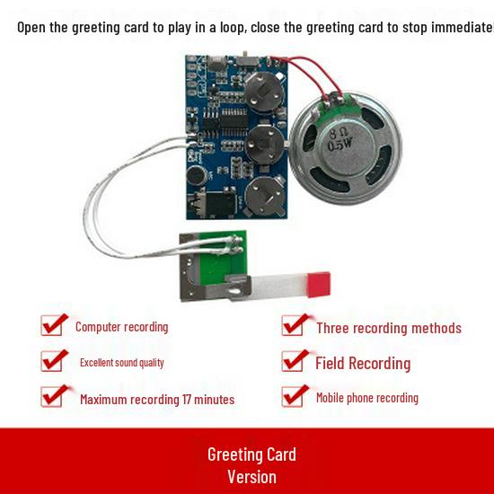 Greeting Card Music Module: Voice Recording for Birthday, Thanksgiving, Christmas, DIY Creative Chip.