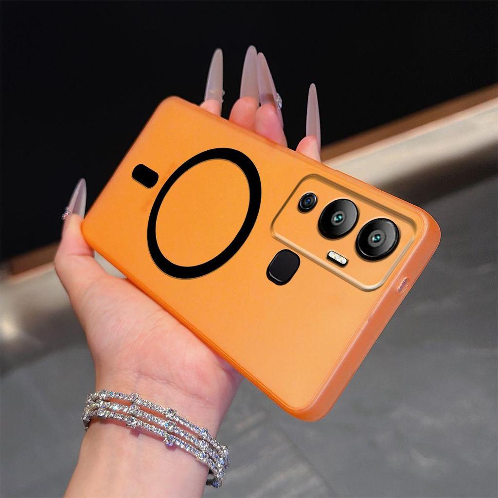 Frosted Semi Clear Magnetic Phone Case for infinix HOT 12 Play Soft TPU Shockproof Cover