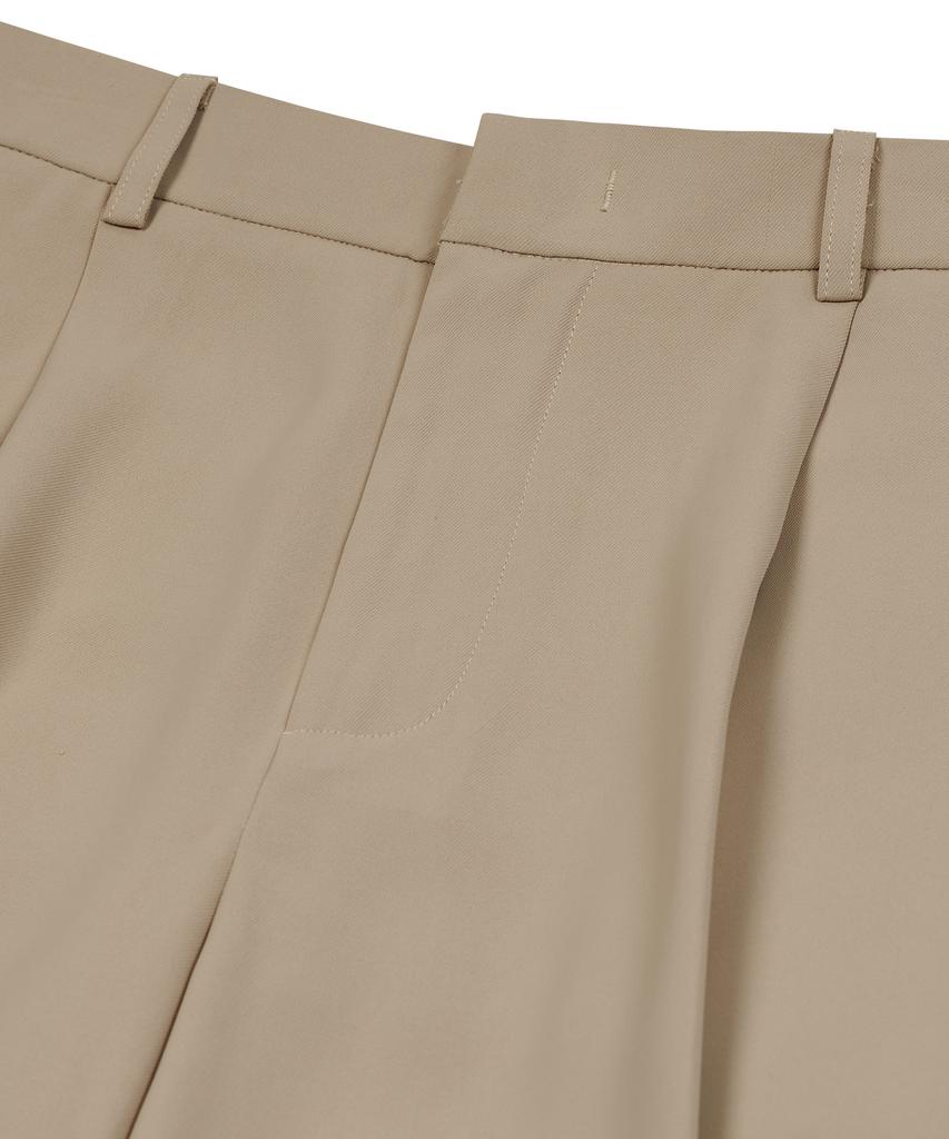 IRONYPORNO WHITELINE 86-Iro269 Monotone Parachute Wide Pants Light Beige