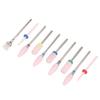 10pcs Nail Drill Bit Portable Ceramic Cuticle Remover Bits with 20 Hole Storage Box for Nail Artist