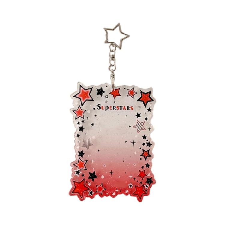Shatterproof Acrylic ID Badge Holders Double Purpose Keychain Case for Fan Photos Gift Ideas & Everyday Carry Essential