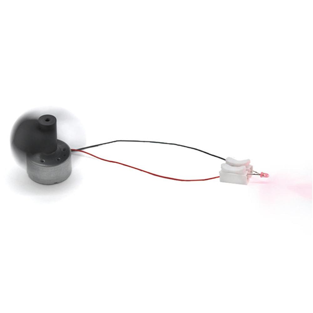 Blow Power Generation Experiment Kit Wind Turbine With LED Light Physical Science Handmade DIY Kit