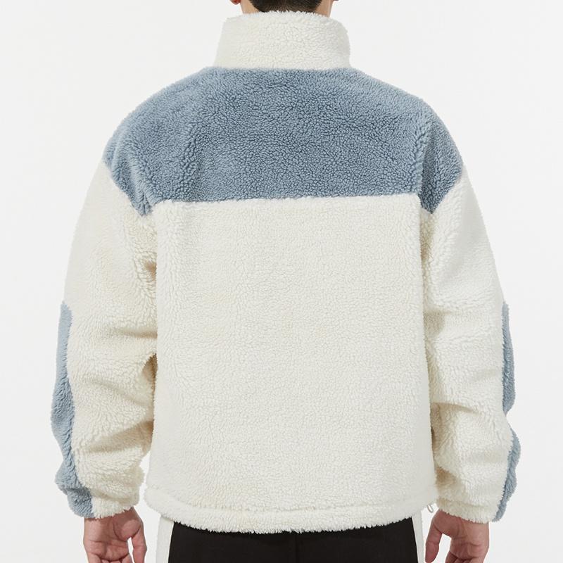 PUMA Color Blocking Sherpa Jacket Contrasting Colors lamb's wool Stay Warm Sports Logo Creamy White Men's 534931-93
