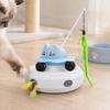Electric Cat Interactive Toy with Feather & Track Ball, 4-in-1 Automatic Smart Cat Teaser Toy, Indoor Cats Boredom Enrichment Toy
