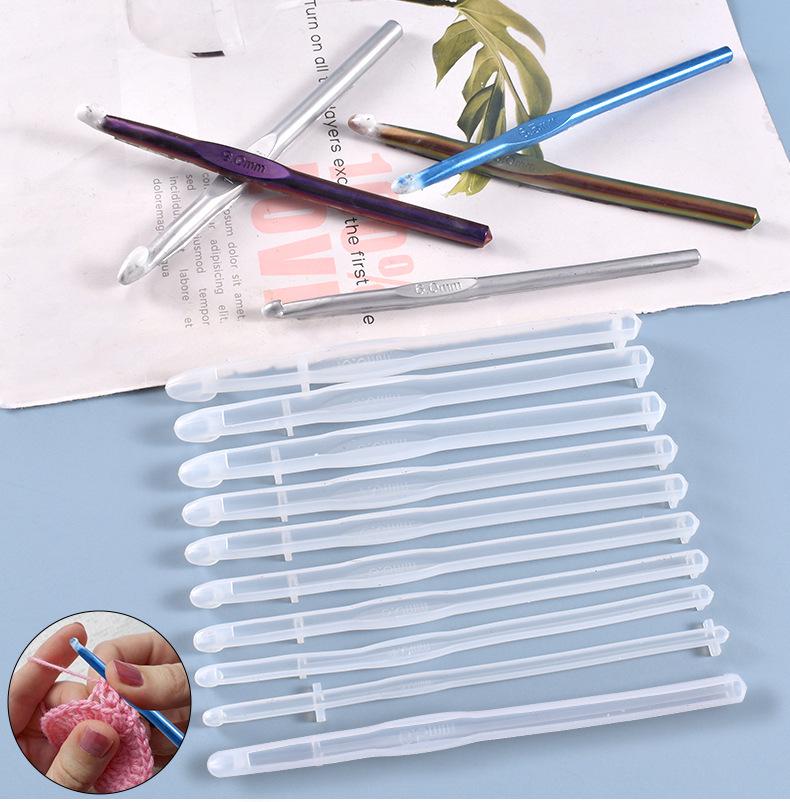 DIY Crystal Resin Mold - 10 Styles Crochet & Knitting Silicone Tool In Stock Europe