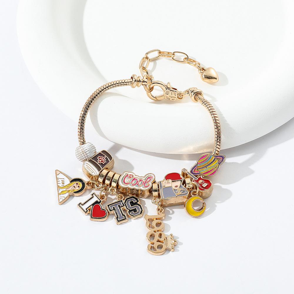 Fashion Jewelry for Charm Bracelet Gold Plated Copper Alloy Unisex Anniversary Gift
