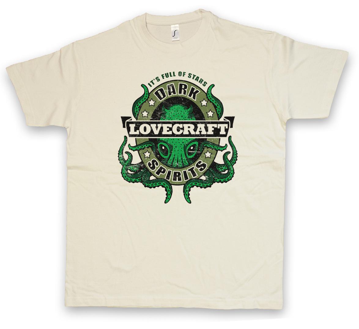DARK LOVECRAFT SPIRITS T-Shirt Mens Womens Tees Top Wars Cthulhu Arkham H. P. Lovecraft Miskatonic S