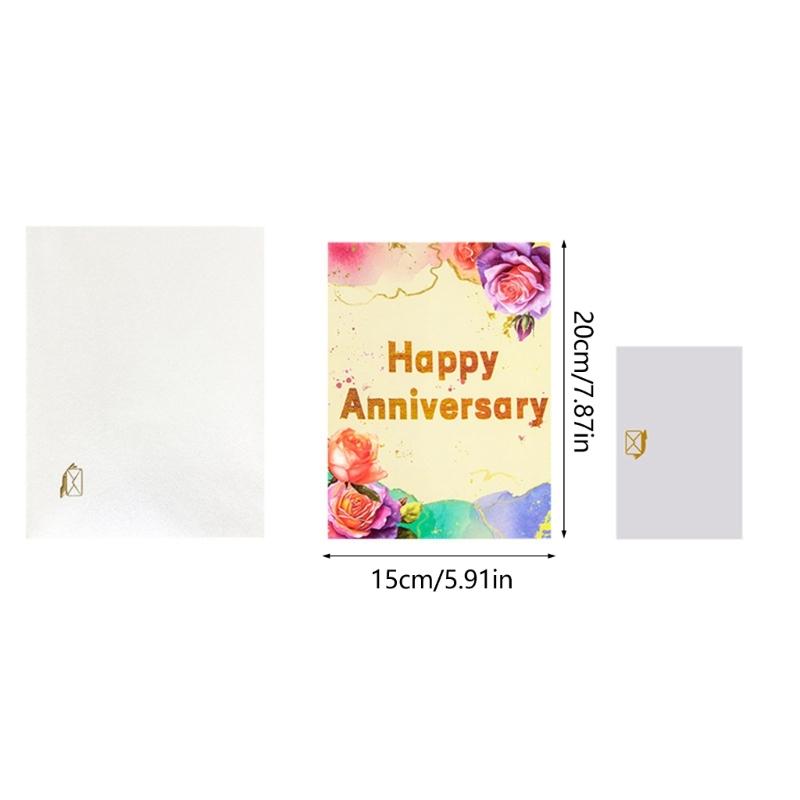 3D Popup Happy Anniversary Card Romantics Wedding Anniversary Greetings Cards Love Card for Wife Husband Partner Friend