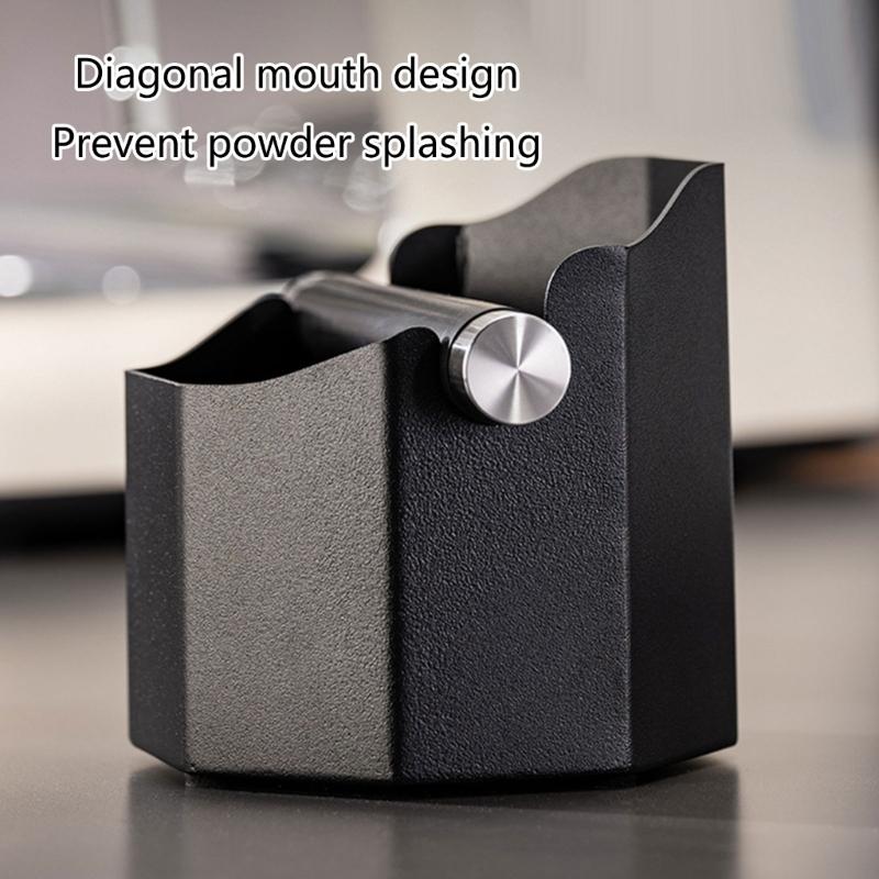 Small Coffee Grounds Box Stainless Steel Espresso Dump Bin Coffee Knock Box Coffee Waste Box Coffee Accessories