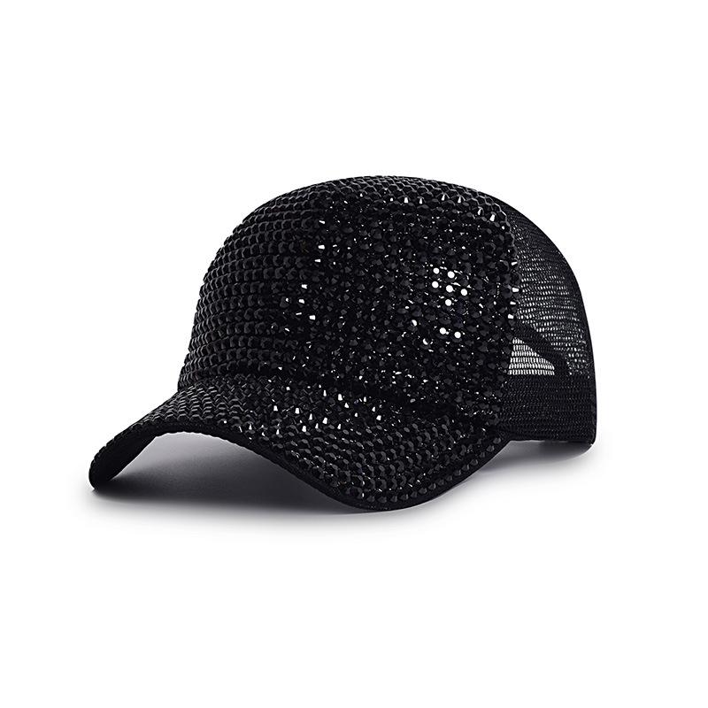 Damen Baseballkappe im koreanischen Stil mit Strass-Netz - TikTok Influencer Mode Sonnenhut