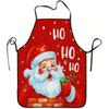 1pc Merry Christmas Printed Apron, Santa Claus Design, Durable And Easy-Clean Polyester Material, with Adjustable Waistband, Suitable for Kitchen Cook