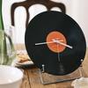 12inch Record Shape Wall Clock Nostalgic Designing With Metal Stand Desk Clocks for Cafe and Loveing  Room Decoration