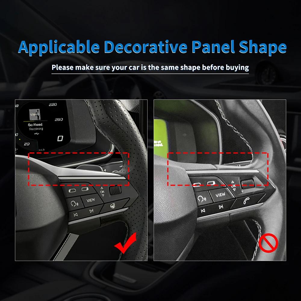 Car Steering Wheel Trim For Seat Ateca/ibiza/Leon/Tarraco For Cupra Formentor/Ateca/Born/Leon 2021-2026 Real Dry Carbon Fiber