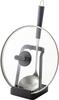 Yamazaki Tower Ladle Pot Lid Stand Black 02249