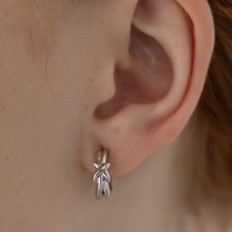 TATIANA Axis Cross Hoop Earrings EC3203