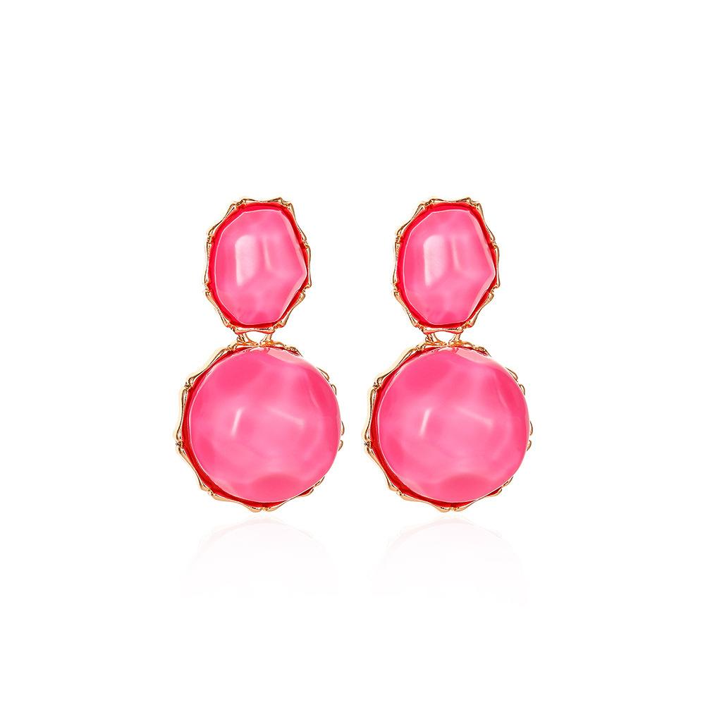 Modische unregelmäßige runde Ohrringe