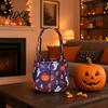 Kids Halloween Tote Candy Bucket for Kids, Non-Woven Trick or Treat Basket, Pumpkin Ghost Snack Holder with Handle Party Favors Bag