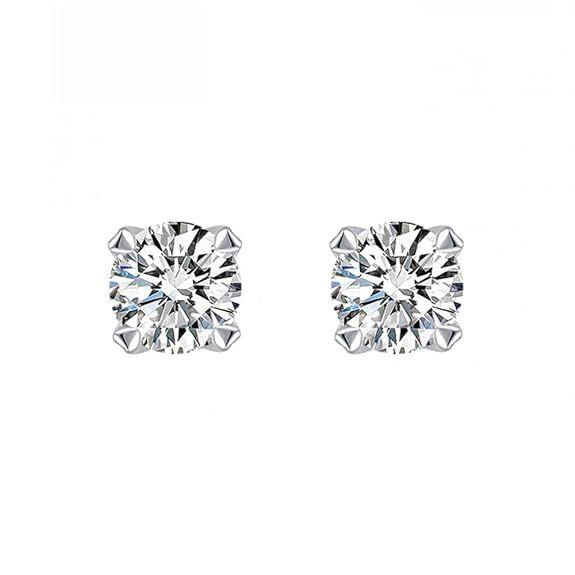 Fashion Platinum Plated Solitaire Diamond Pendant Necklace Jewellery Set Gifts for Women and Girls