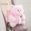 Cute Bear Car Tissue Box & Trash Can 2-in-1 Plush Multi-Functional Organizer Universal Auto Interior Decor for SUV Truck Van