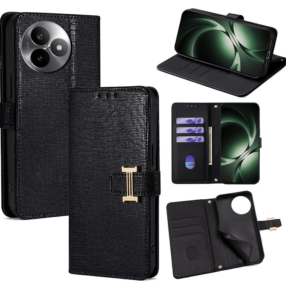 For Xiaomi Redmi K80 Ultra 5G Case Metal I-Buckle PU Leather Wallet Phone Cover
