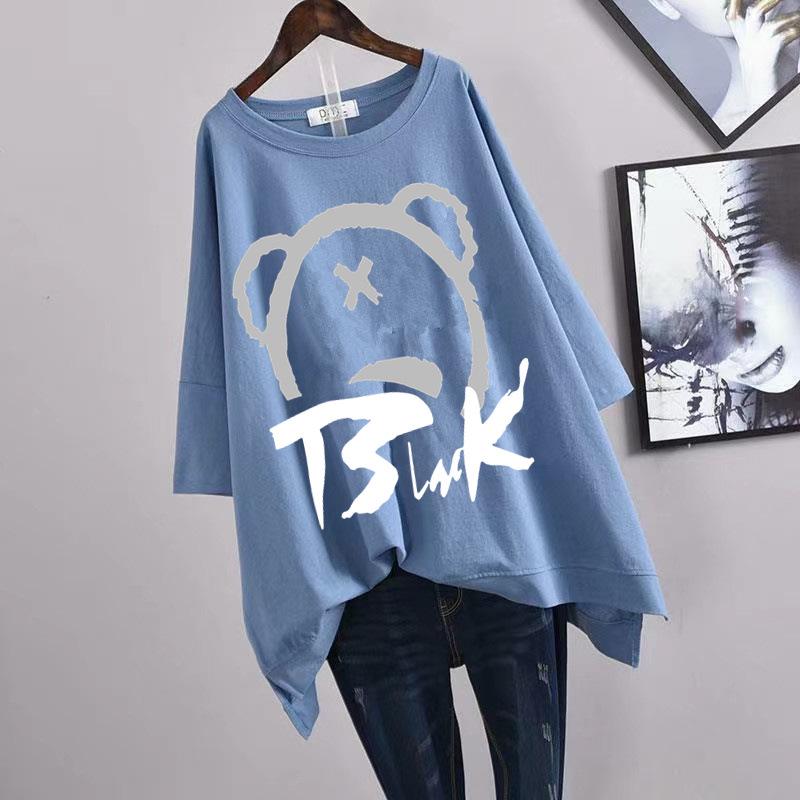 Women's Casual Loose Mid-Length Short-Sleeve T-Shirt