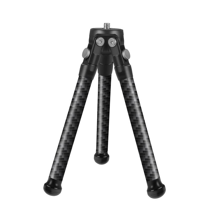 Portable Lightweight Carbon Fiber Mini Tripod 1/4 Light Stand Tabletop for OSMO 360 Phone SLR Action Cameras Selfie Live Holder