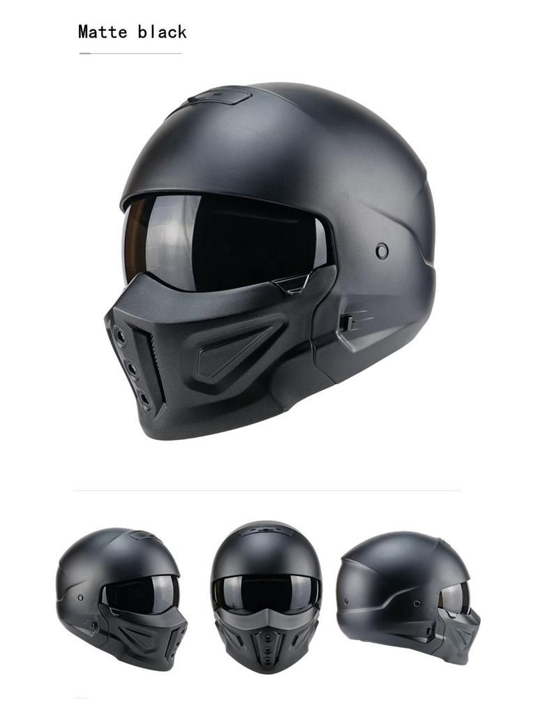 Samurai Black Scorpion Retro Men's Helmet - Four Seasons Half Helmet Indian Style