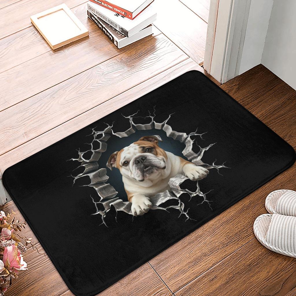 Retro-Fußmatte mit Dackelmotiv (40 x 60 cm) – Anti-Rutsch-Teppich für Bad, Küche und Wohnzimmer