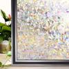 More Styles 3D Rainbow Window Privacy Stained Glass Window Film Anti Look Heat Insulation Window Sticker Vinyl for Glass Windows