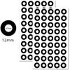 Black Hole Reinforcement Stickers Paper Hole Protectors Round Self-Adhesive 0.25" Diameter Hole Labels 1800 Pcs