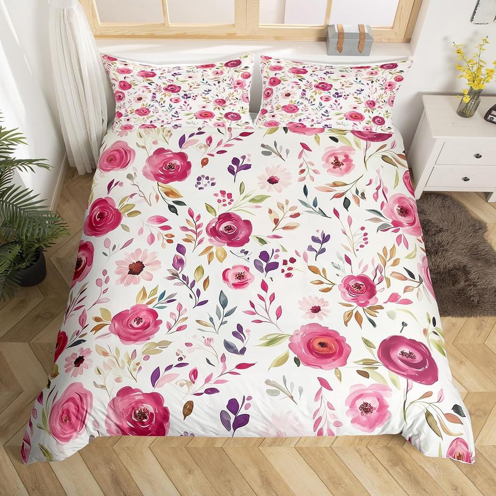 Spring Themed Duvet Cover For Kids Teens Quilt Covers Lightweight Down Room Decor Queen Size 2 Pillowcase 1 Duvet Cover No Quilt