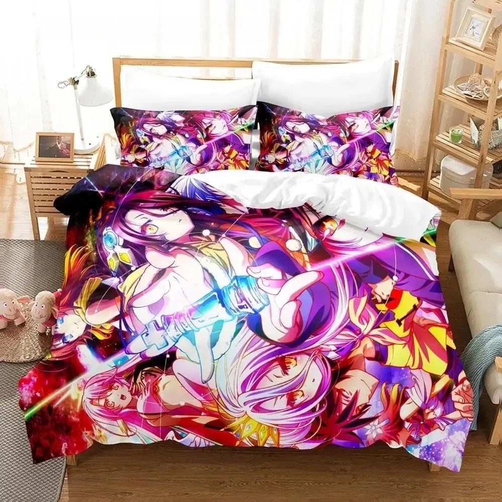 No Game No Life Bedding Set For Bedroom Soft Modern Bedspreads Comefortable Kids Duvet Cover Quilt Cover And Pillowcase