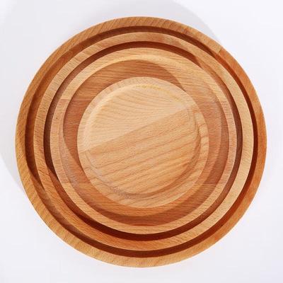 Lanshengjia Round Wooden Serving Tray & Breakfast Plate