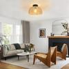 Woven Ceiling Pendant Lamp Shade LED Ceiling lamp Cover for Home Restaurant Living Room Handwoven Ceiling Light Fixture Bedroom