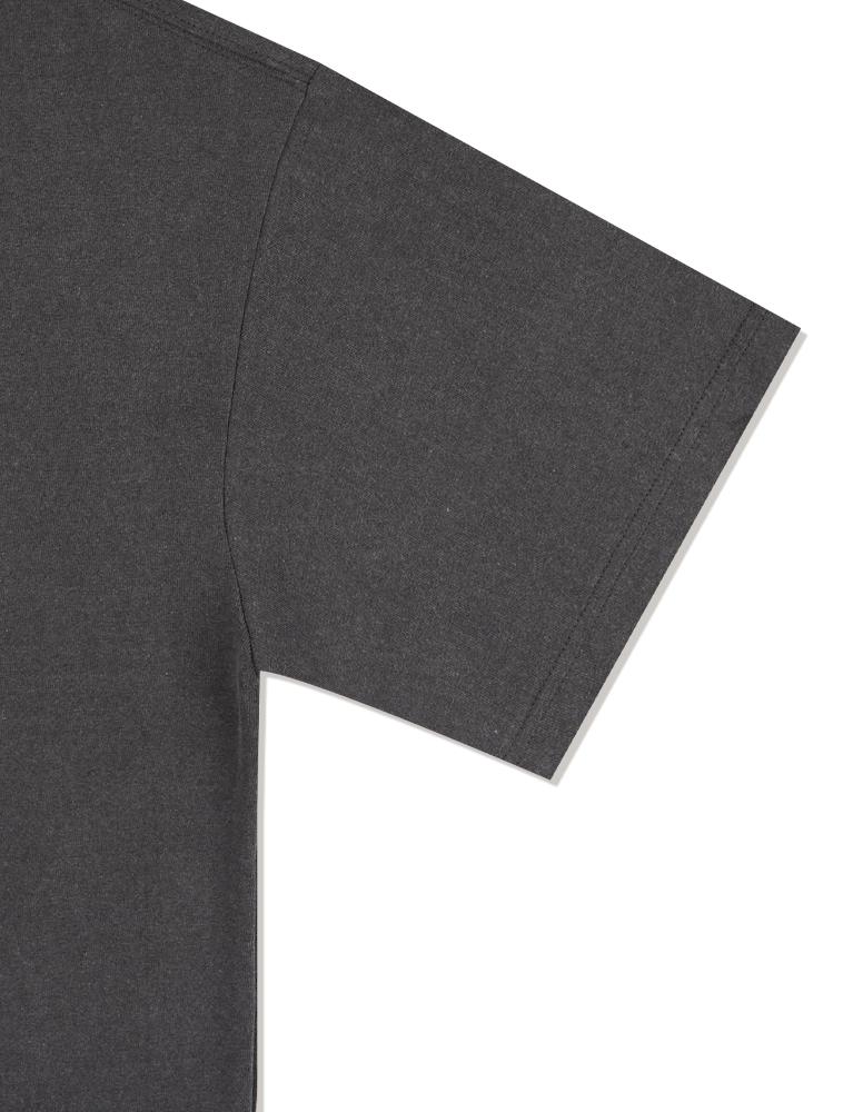 LA MAISON STUDIO Unisex Le Lis Pigment Classic Logo Smoky Short Sleeve T-Shirt Charcoal (Fcf2Ts417M)