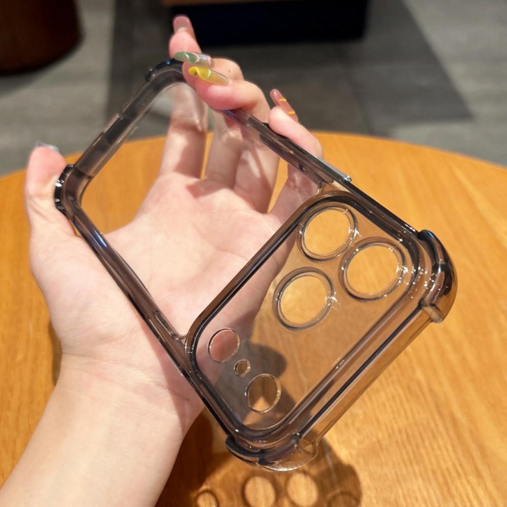 Airbag Shockproof Armor Phone Case For iPhone  Air 16 15 Plus 14 17 Pro Max 13 12 11 16e Transparent Protective Hard Cover Funda