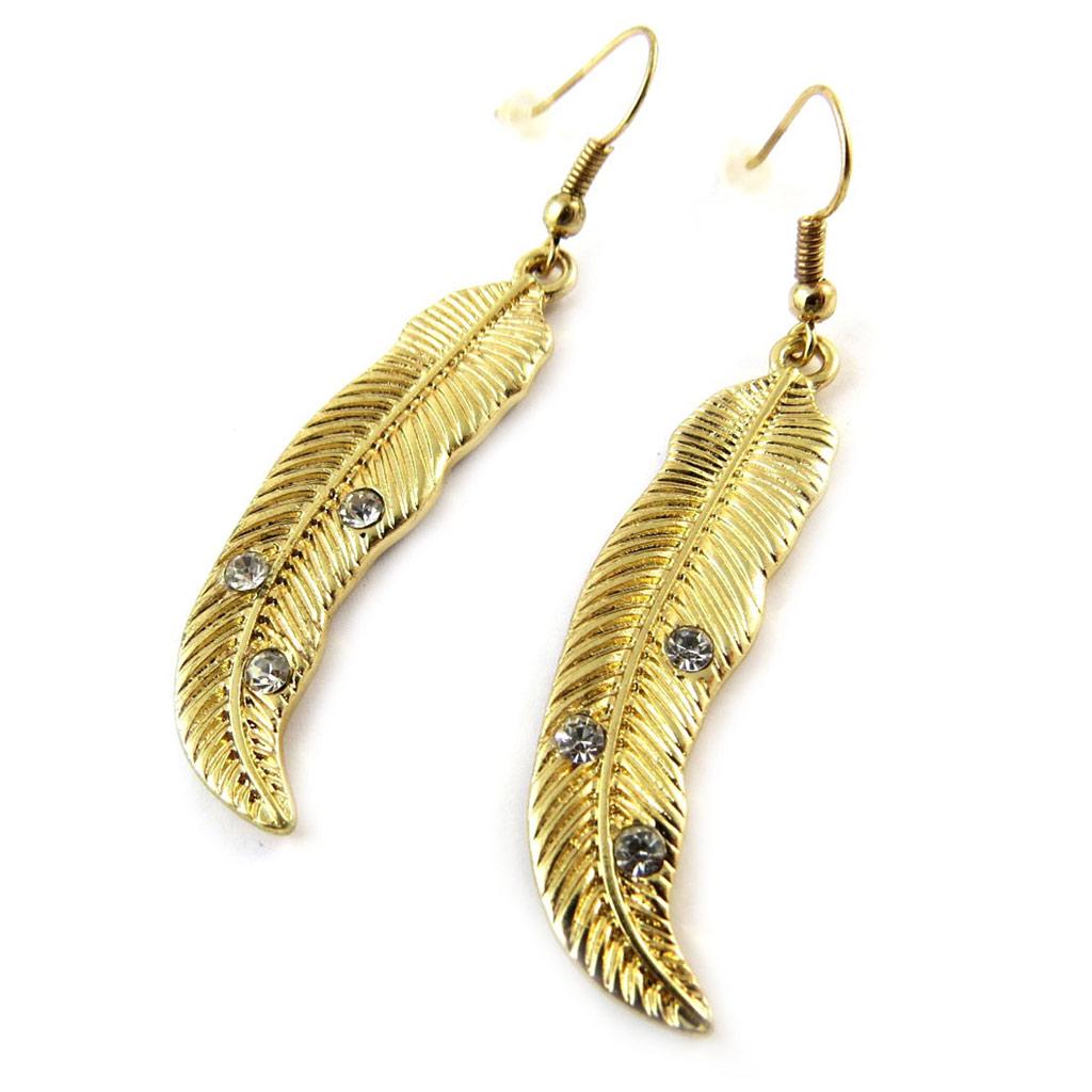Les Trésors De Lily [N8296] - Gold 'Navajo' Earrings