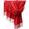 YUZHAOLIN Red Scarf Customized Embroidery for Annual Meeting, Winter Faux Wool, Chinese Red Ladies' Scarf, Red Product, Red Neck Scarf