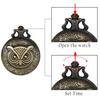 JEWELRYWE Owl Pocket Retro Analog Pendant Perfect Gift for and Christmas Watch, Antique-Style Watch, Alloy, Coming-of-Age Ceremonies, Birthdays,