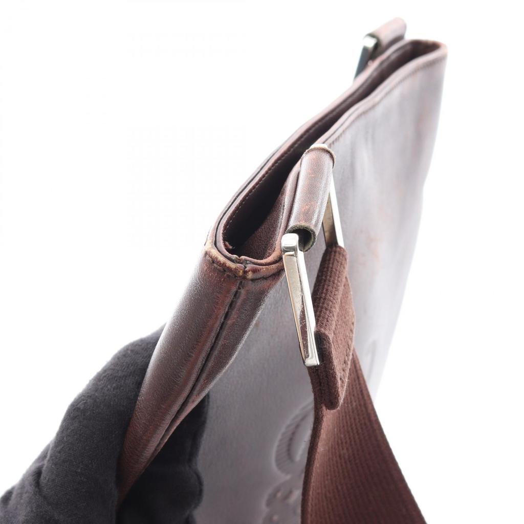 Used LOEWE anagram Shoulder Bag leather Brown Used Women