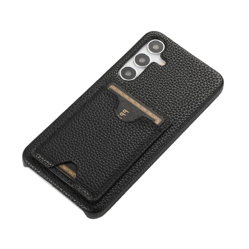 

New Luxury Solid Color Leather Up Down Wallet Card Slot Phone Case For Samsung S25 Ultra Edge S23 S22 S24 Ultra Plus Back Cover Galaxy A35 5G
