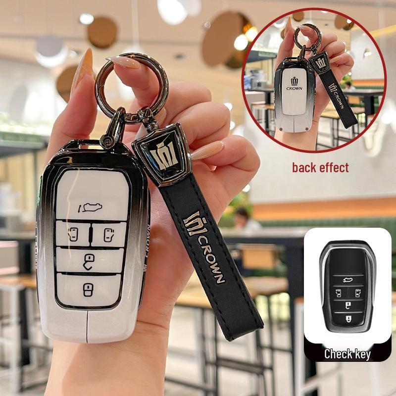 Toyota Crown 14th Gen Key Case: Premium Metal Buckle Shell
