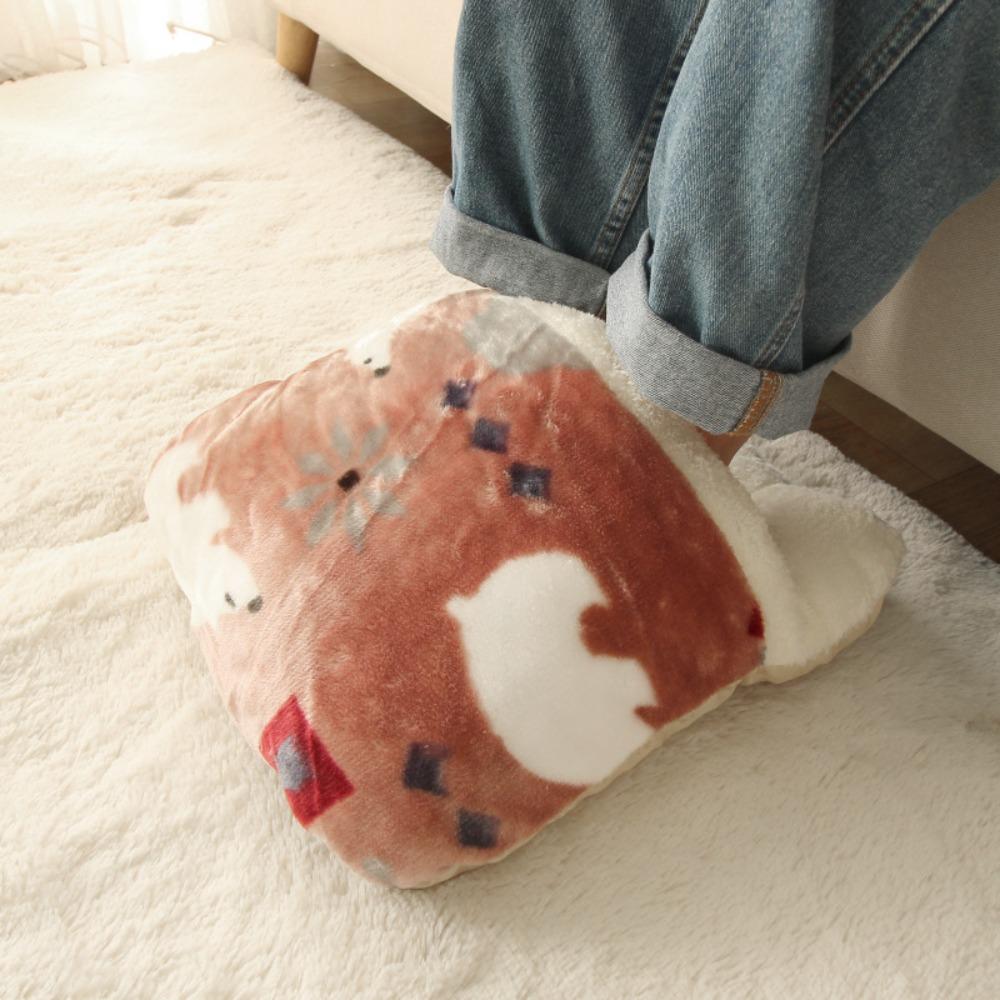 

Creative Soft Foot Warming Mat Insulation Comfortable Warm Feet Shoes Not Charging Double Feet Foot Warmer Home Office