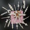 18pcs/set Geometric Pearl Hairpin Set Side Clip Duckbill Clips Exquisite Zinc Zinc Alloy Hair Clips  Women